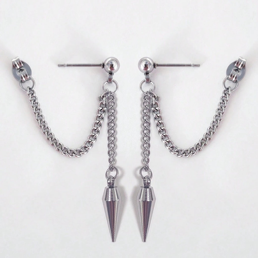 Rivet Chain Cold Earring