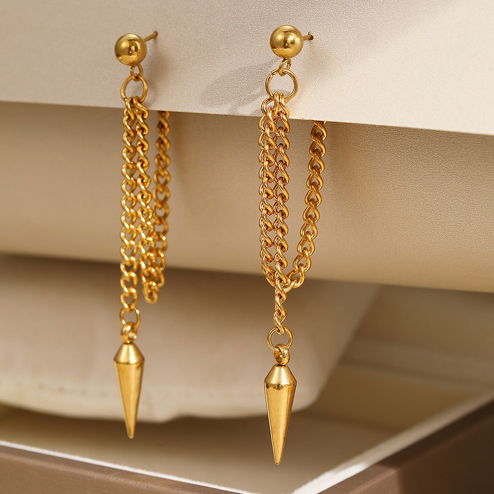 Rivet Chain Cold Earring