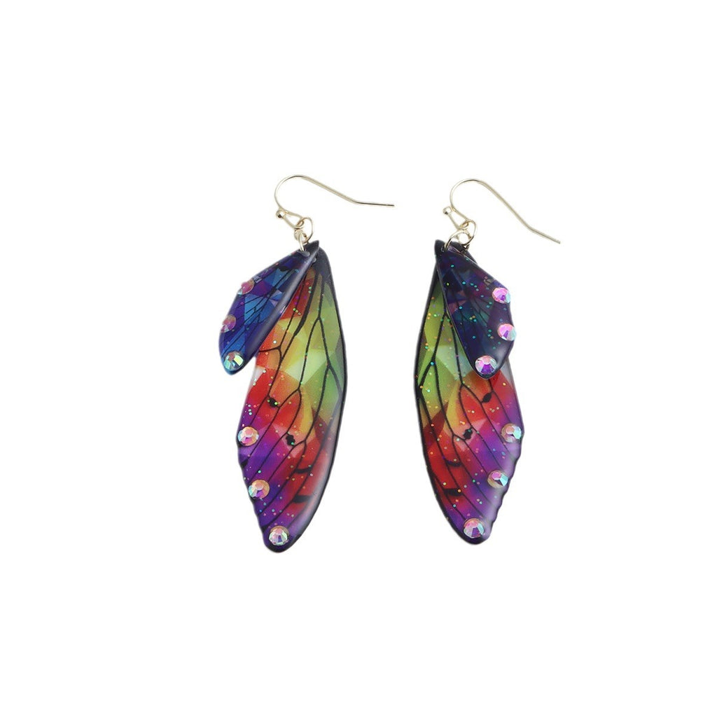 Misty Rain In Southern Cicada Wings Earrings