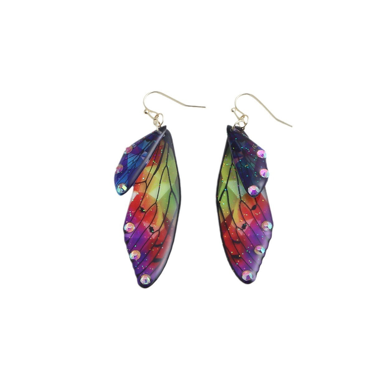 Misty Rain In Southern Cicada Wings Earrings