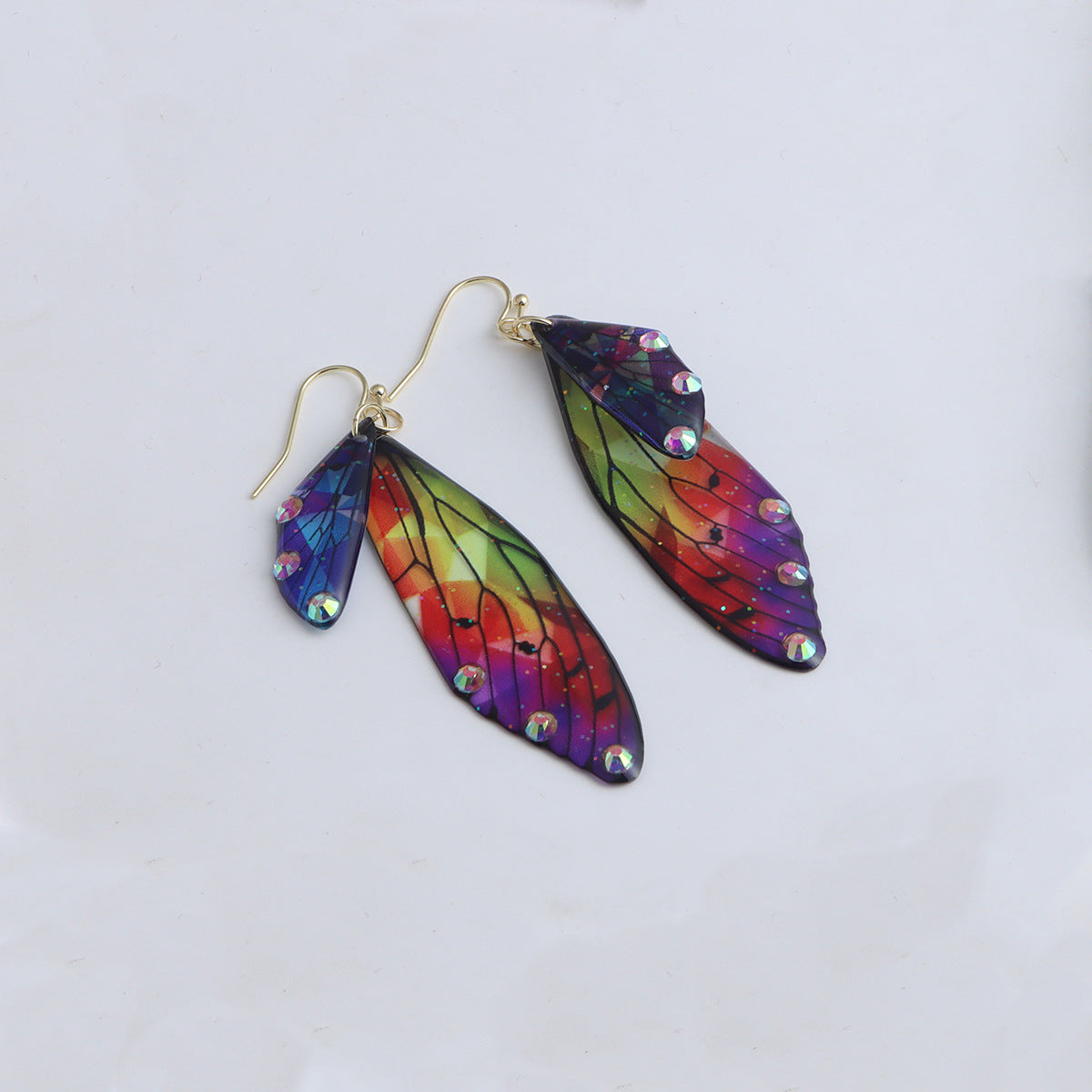 Misty Rain In Southern Cicada Wings Earrings