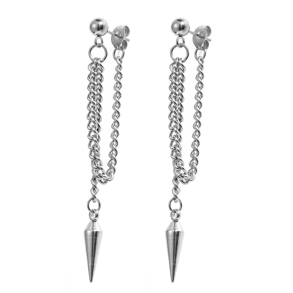 Rivet Chain Cold Earring