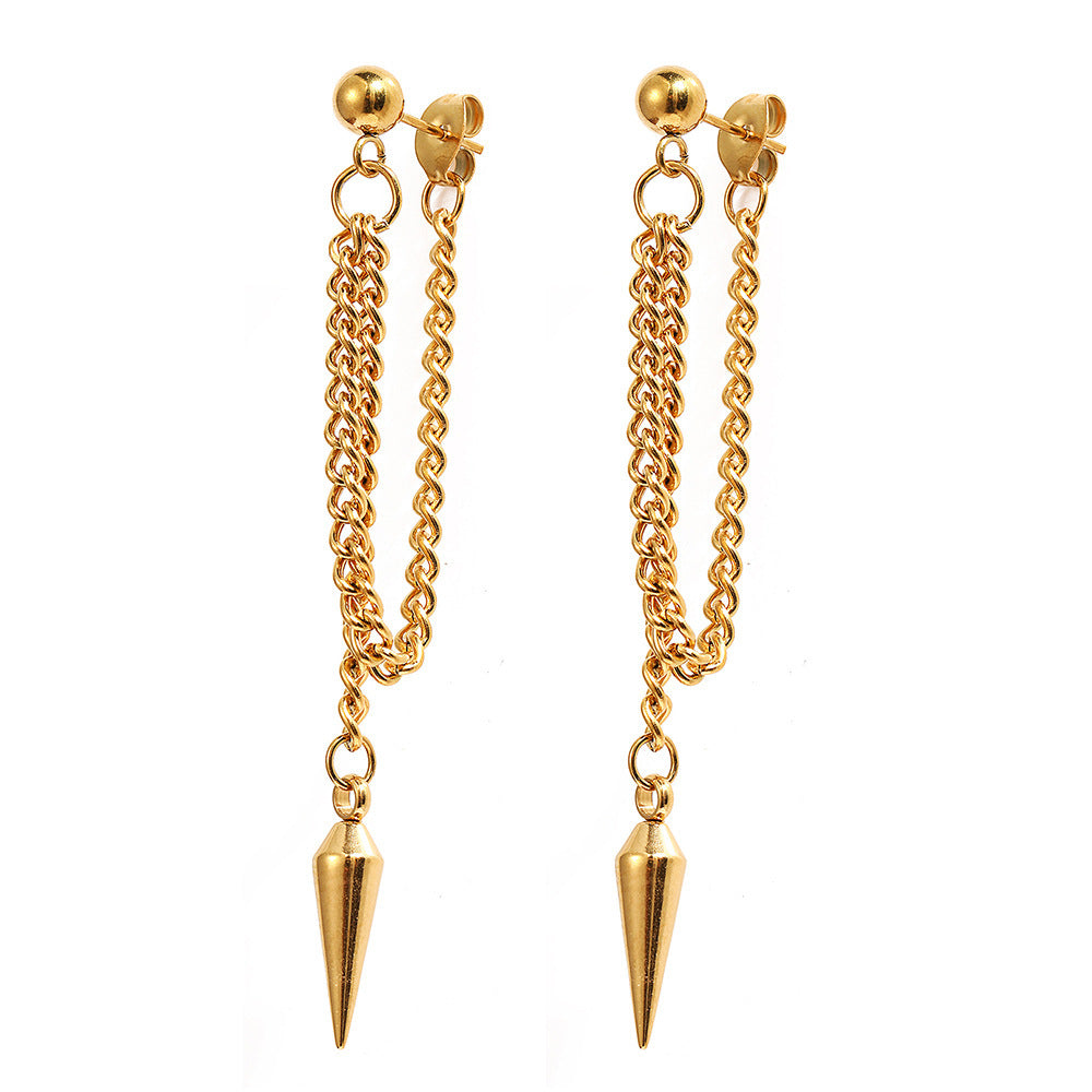 Rivet Chain Cold Earring