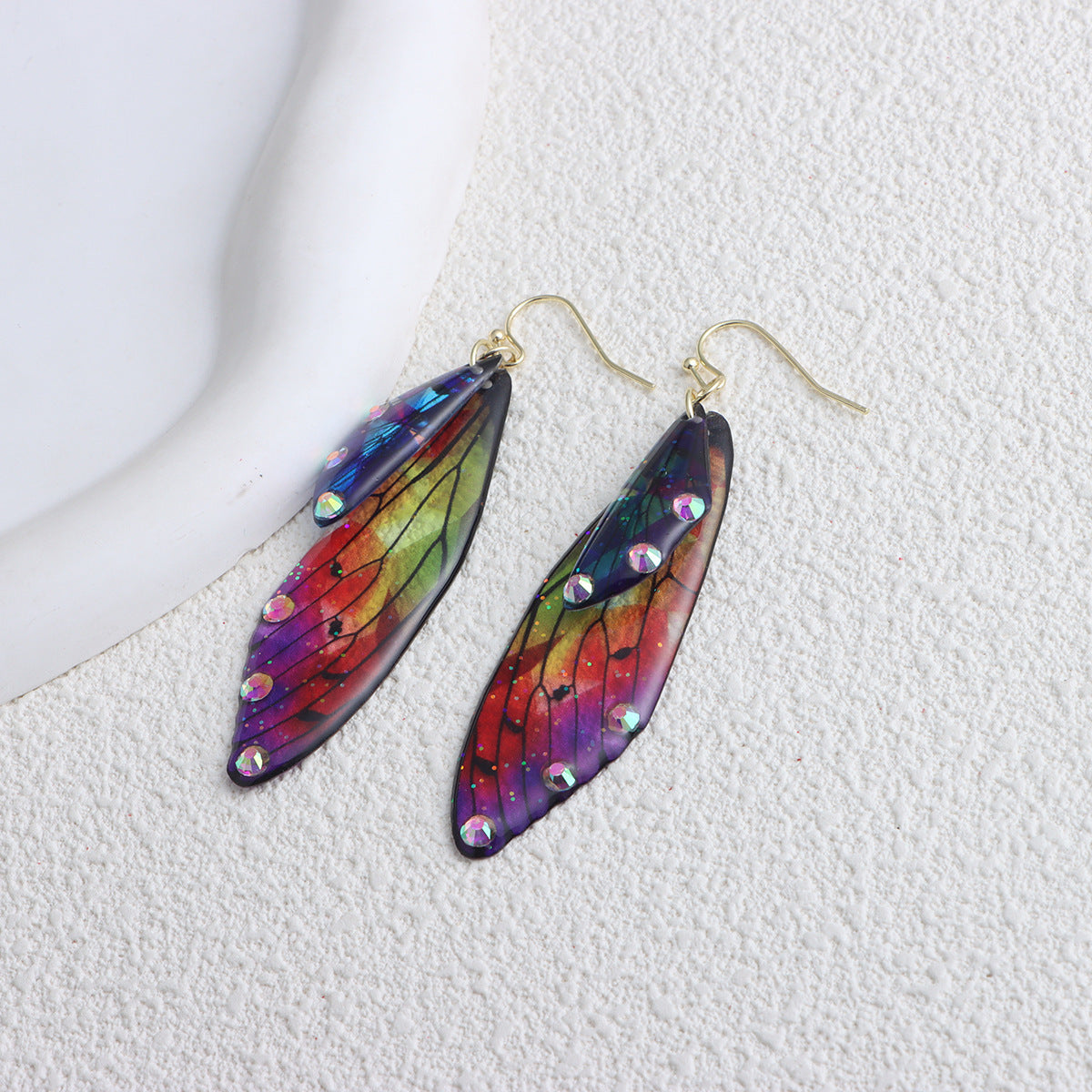 Misty Rain In Southern Cicada Wings Earrings